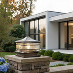 CopperGlow | Elegant Vintage Outdoor LED Fence Post Light Fixture 3