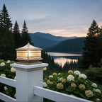 CopperGlow | Elegant Vintage Outdoor LED Fence Post Light Fixture 5
