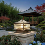 CopperGlow | Elegant Vintage Outdoor LED Fence Post Light Fixture 9