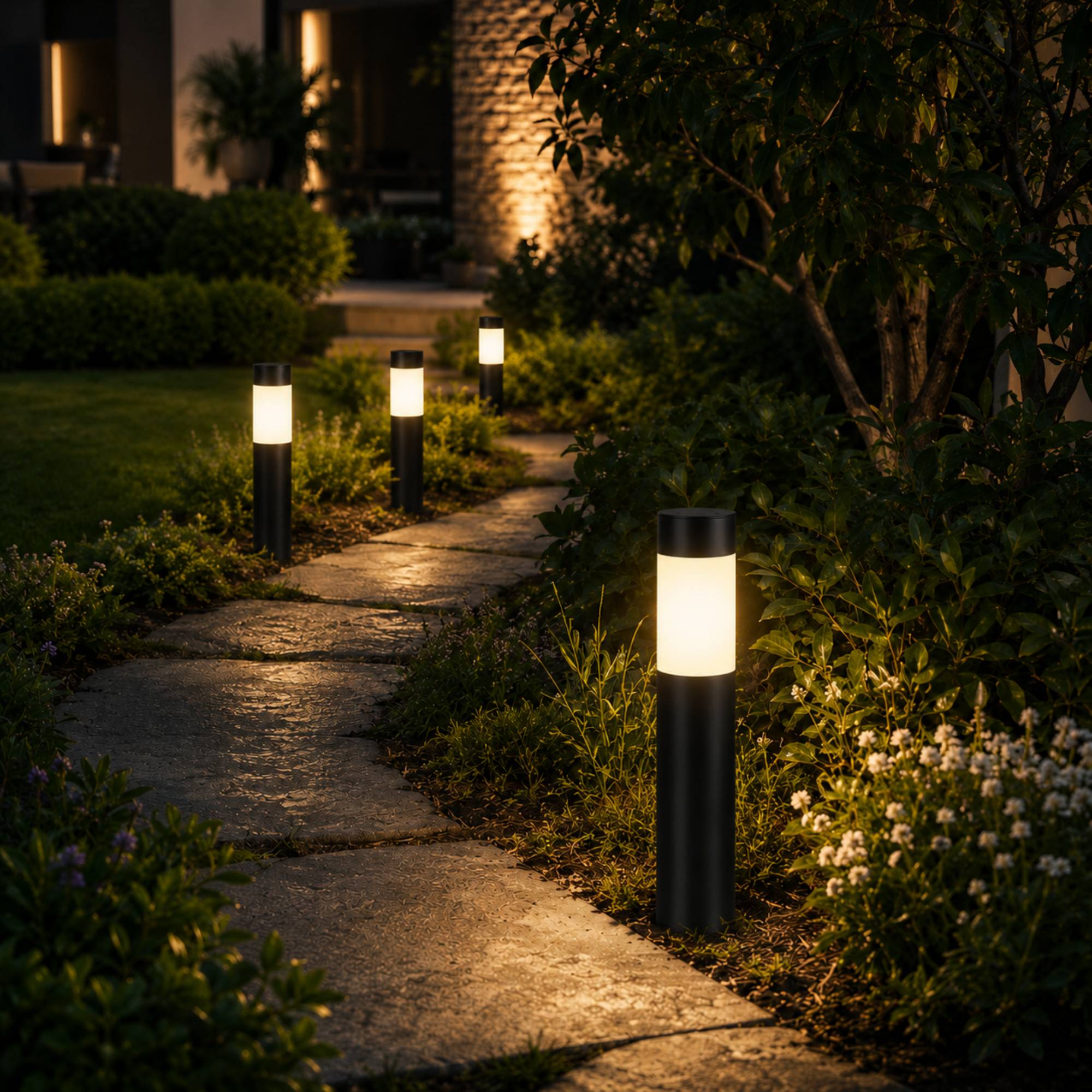 EcoLumen | Stylish Weatherproof Solar Pathway Lights Outdoor Fixture
