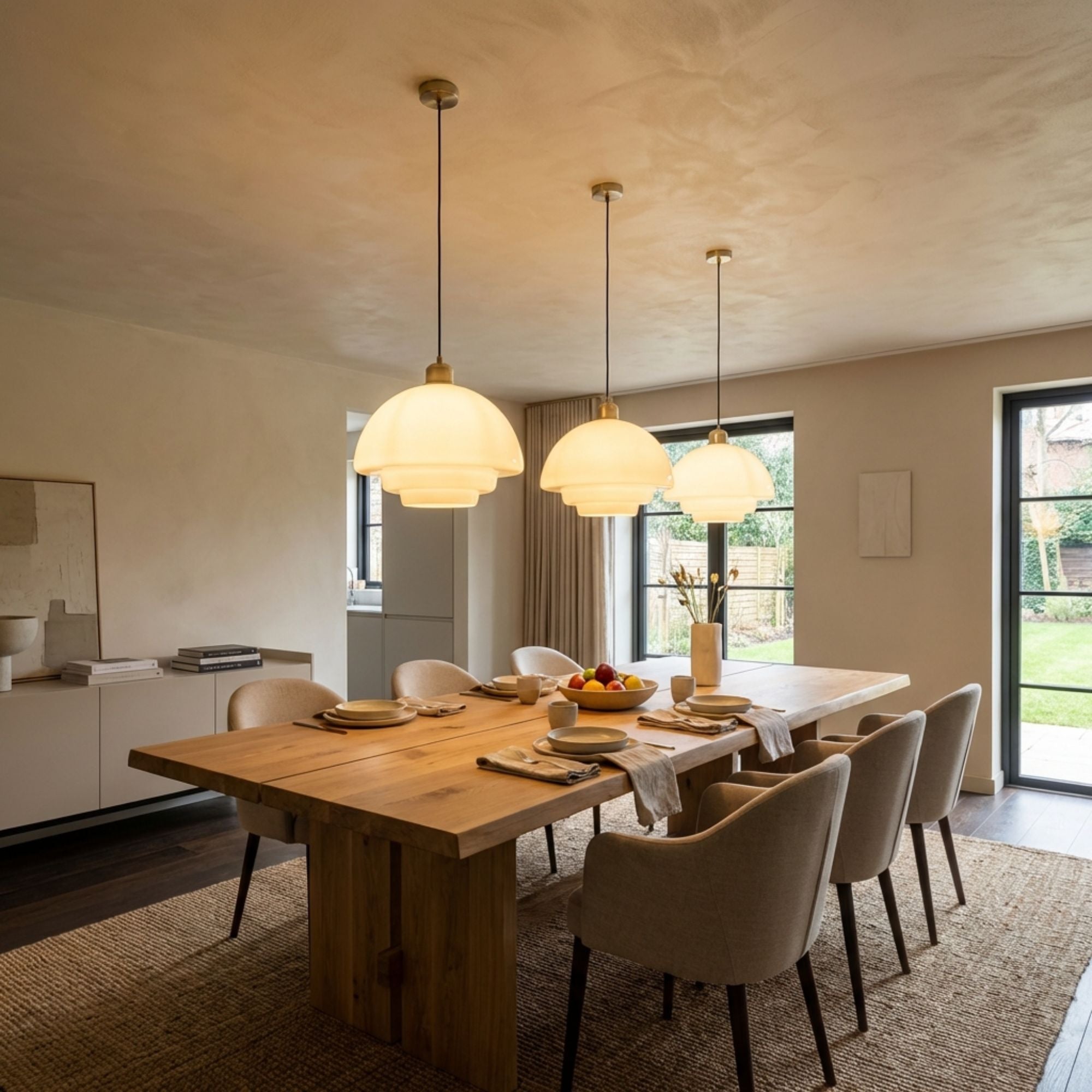 Nordica | Elegant Aadjustable Glass Pendant Ceiling Light Fixture