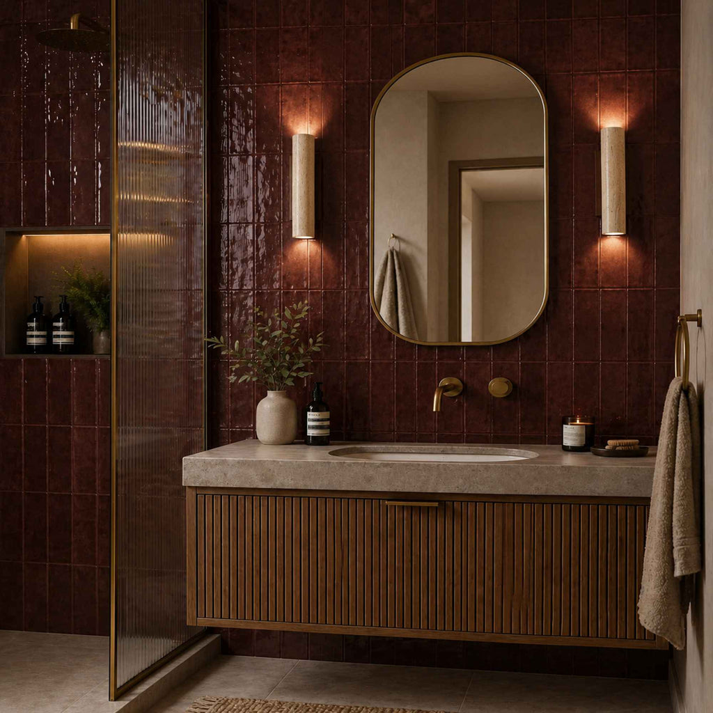 TravertineGlow | Elegant Natural Stone Up & Down Wall Sconce Lighting