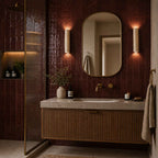 TravertineGlow | Elegant Natural Stone Up & Down Wall Sconce Lighting