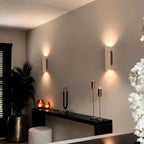 TravertineGlow | Elegant Natural Stone Up & Down Wall Sconce Lighting