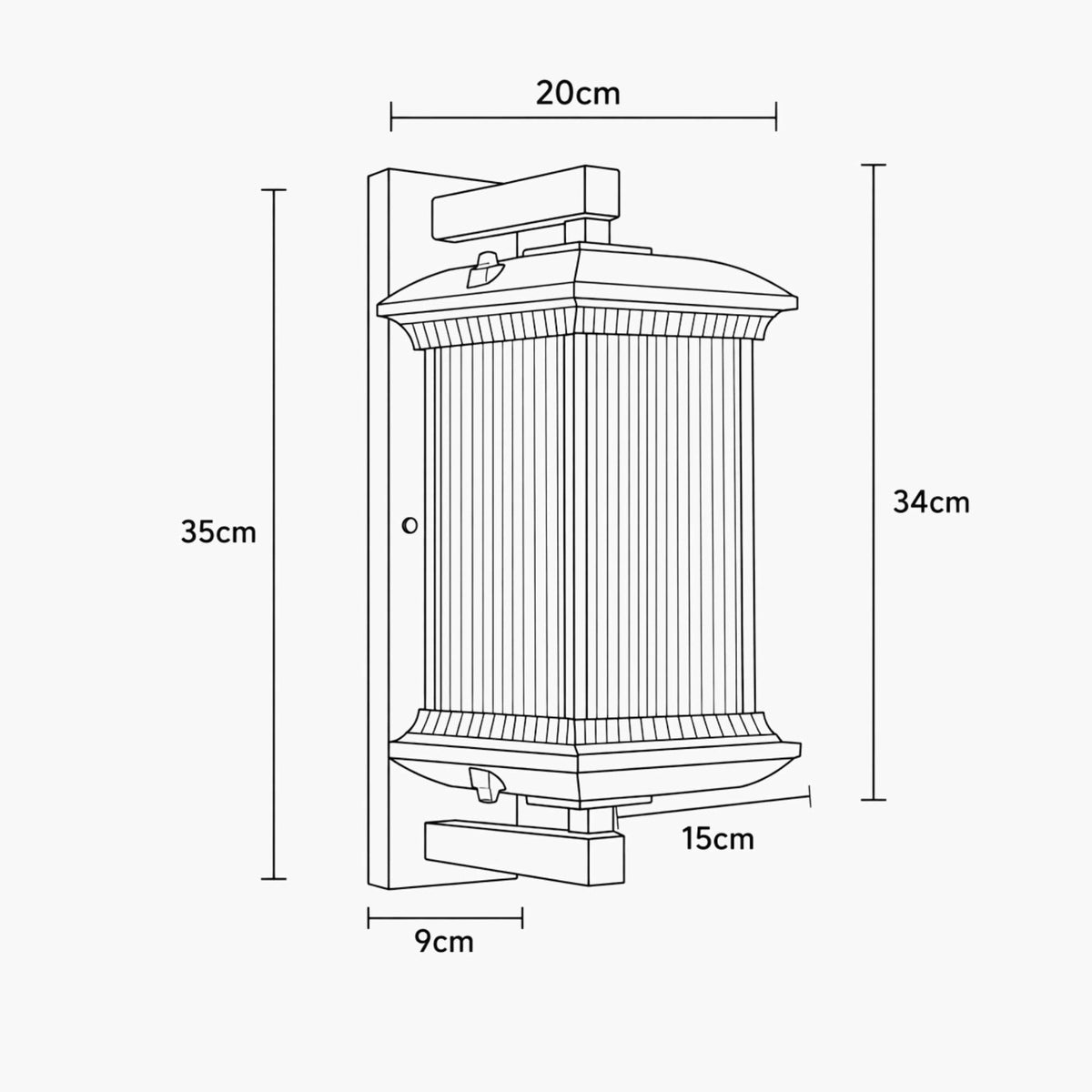 IlyxGlass | Elegant Weather-Resistant Outdoor Wall Sconce Fixture
