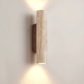 TravertineGlow | Elegant Natural Stone Up & Down Wall Sconce Lighting