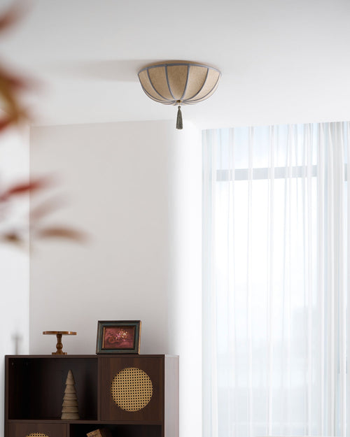 FleurLight | Elegant Vintage Rose-Gold Flush Mount Ceiling Light 3
