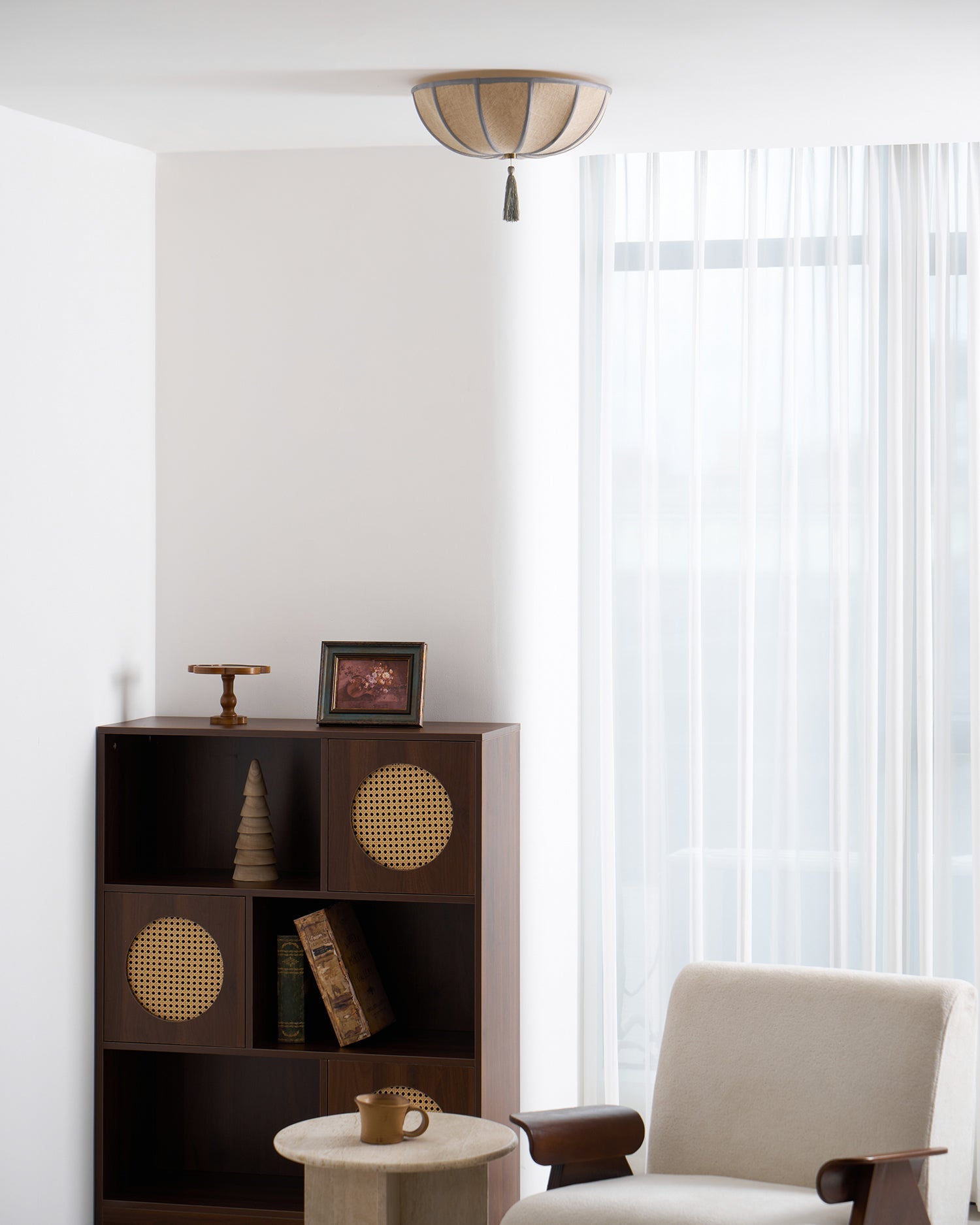 FleurLight | Elegant Vintage Rose-Gold Flush Mount Ceiling Light 4