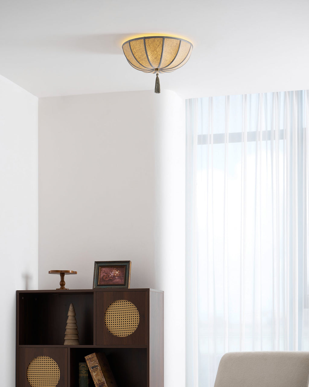FleurLight | Elegant Vintage Rose-Gold Flush Mount Ceiling Light 5