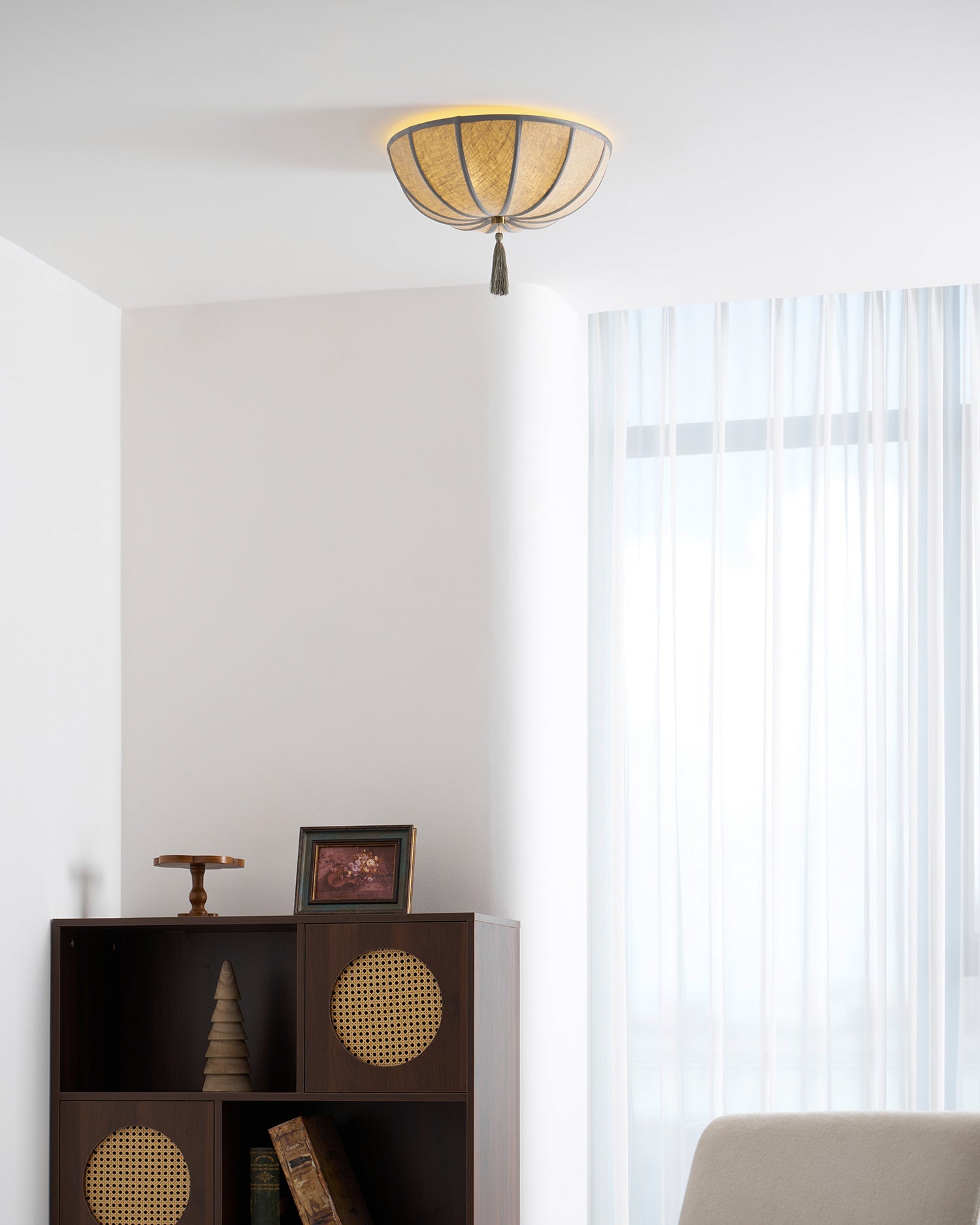 FleurLight | Elegant Vintage Rose-Gold Flush Mount Ceiling Light 5