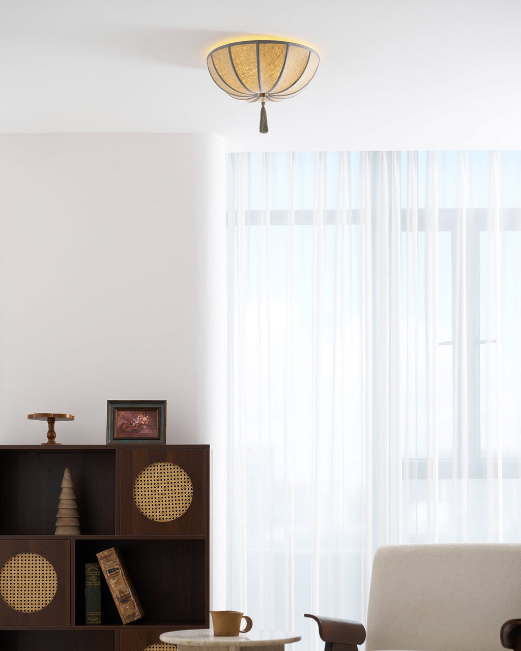 FleurLight | Elegant Vintage Rose-Gold Flush Mount Ceiling Light 6