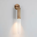 FlumeLight | Elegant Contemporary Brass Reeded Glass Wall Sconce 0