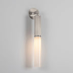 FlumeLight | Elegant Contemporary Brass Reeded Glass Wall Sconce 10