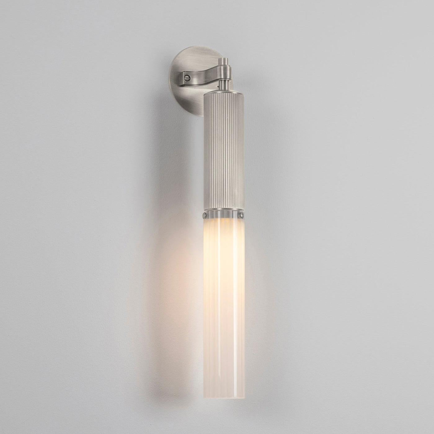 FlumeLight | Elegant Contemporary Brass Reeded Glass Wall Sconce 10