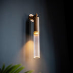 FlumeLight | Elegant Contemporary Brass Reeded Glass Wall Sconce 2