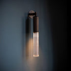 FlumeLight | Elegant Contemporary Brass Reeded Glass Wall Sconce 5