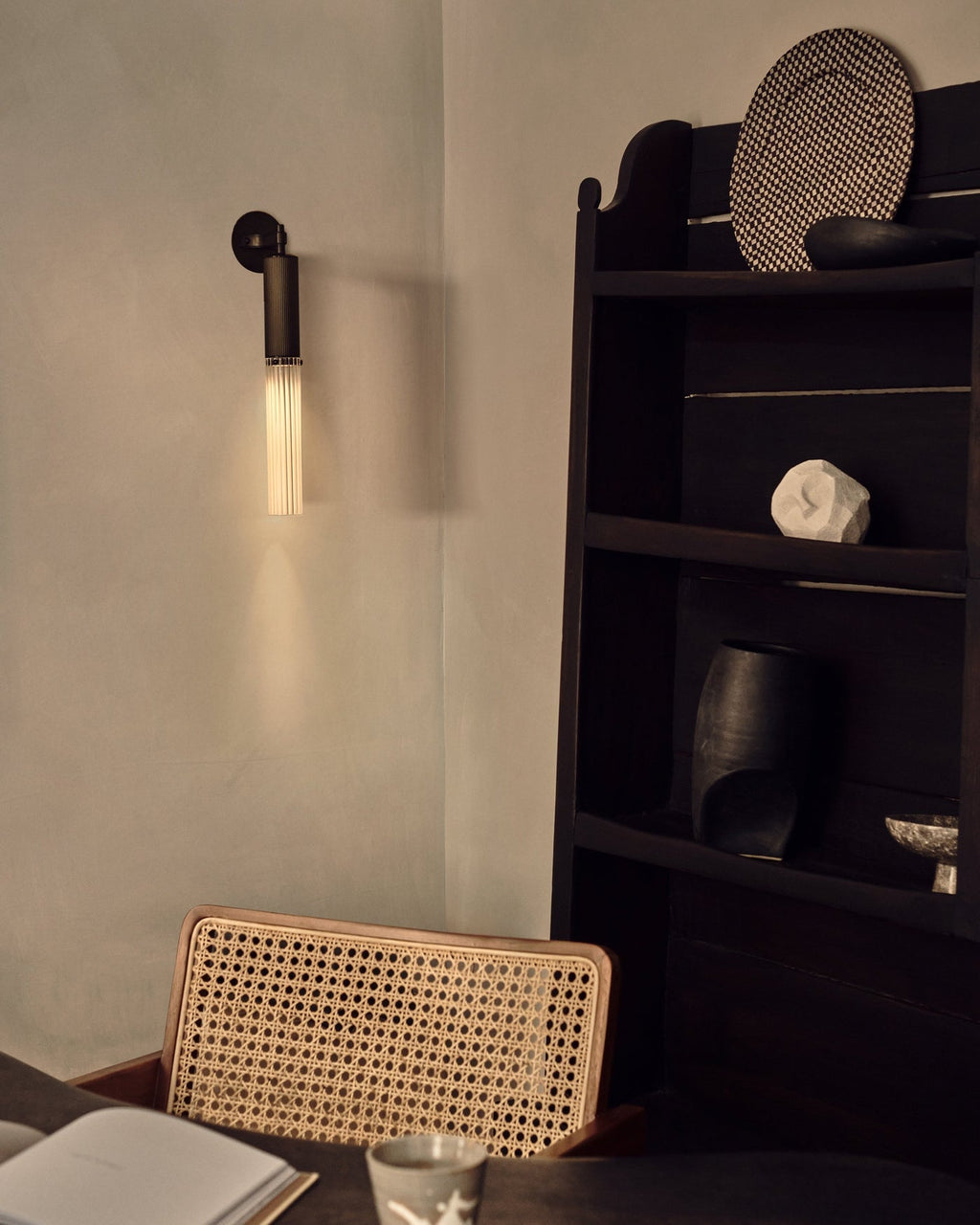 FlumeLight | Elegant Contemporary Brass Reeded Glass Wall Sconce 7