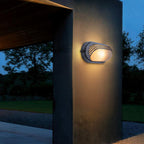 Geometra | Elegant Contemporary Outdoor Wall Lamp with Glass Accents 10