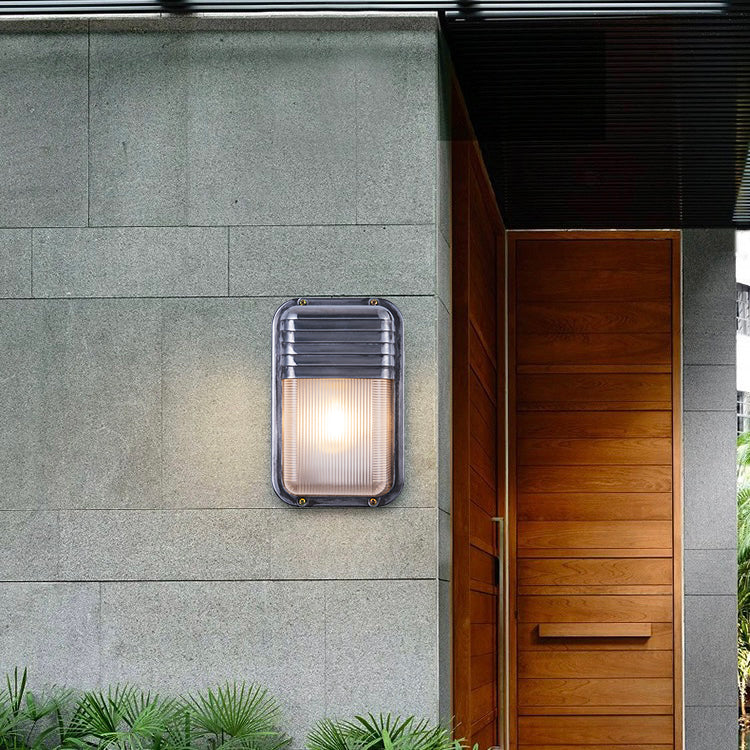 Geometra | Elegant Contemporary Outdoor Wall Lamp with Glass Accents 11