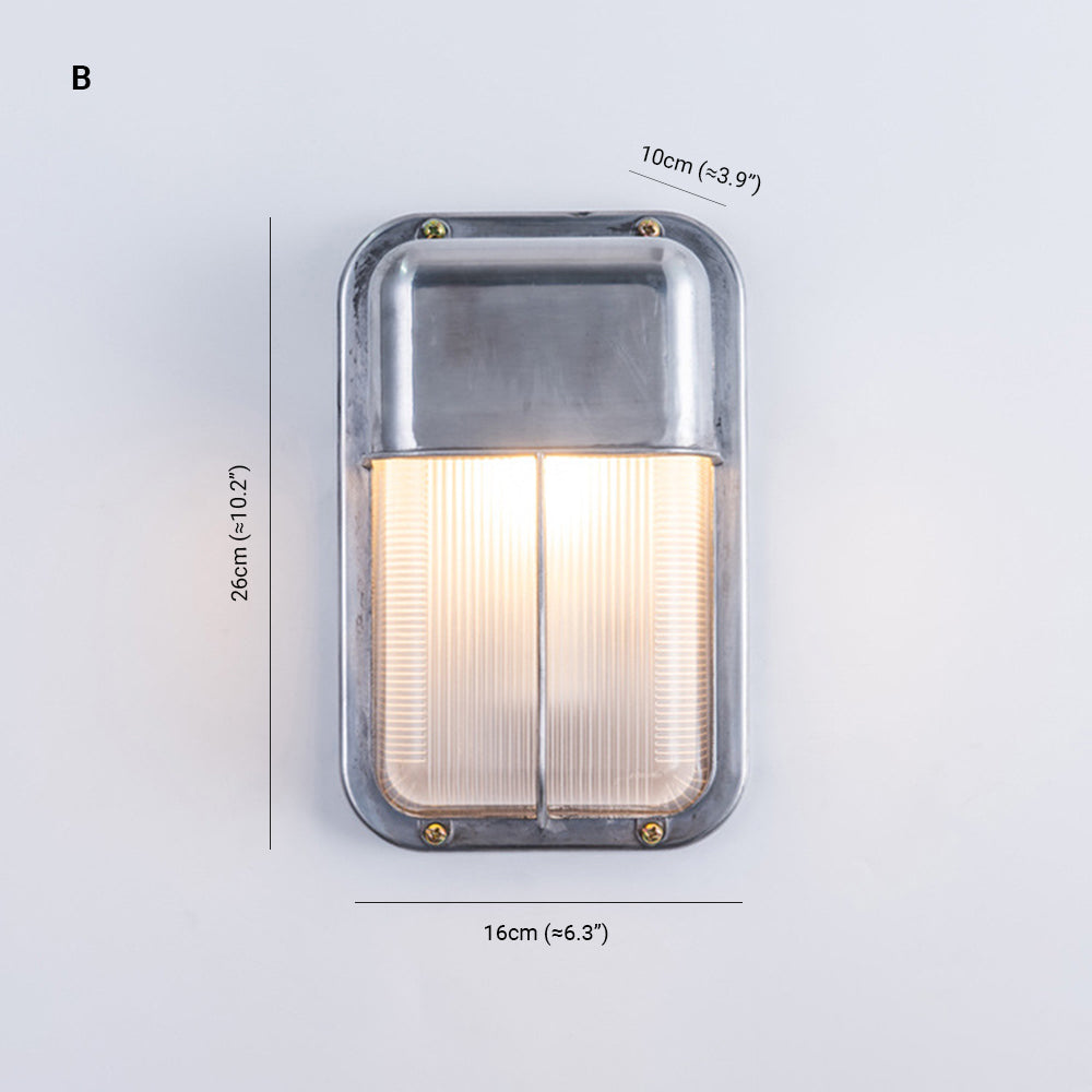 Geometra | Elegant Contemporary Outdoor Wall Lamp with Glass Accents 8