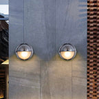 Geometra | Elegant Contemporary Outdoor Wall Lamp with Glass Accents 9