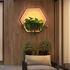 HexaRay | Stylish Modern Metal Outdoor Wall Lamp with Shelf 3