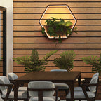 HexaRay | Stylish Modern Metal Outdoor Wall Lamp with Shelf 7