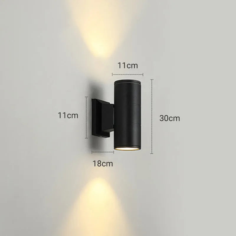 KrenLight | Elegant Minimalist Double-Headed Outdoor Wall Lamp 4