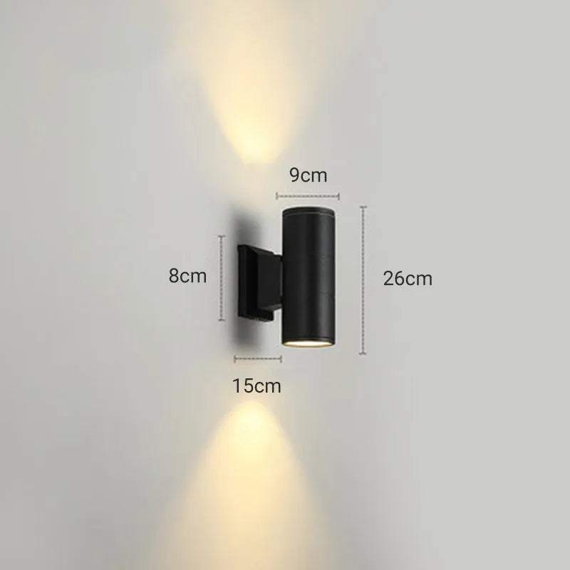 KrenLight | Elegant Minimalist Double-Headed Outdoor Wall Lamp 5
