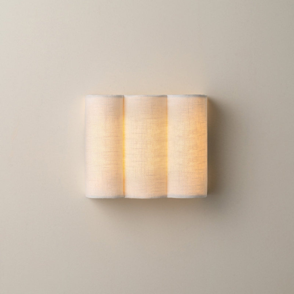 LinenWave | Elegant Natural Linen Wall Sconce Light Fixture 2