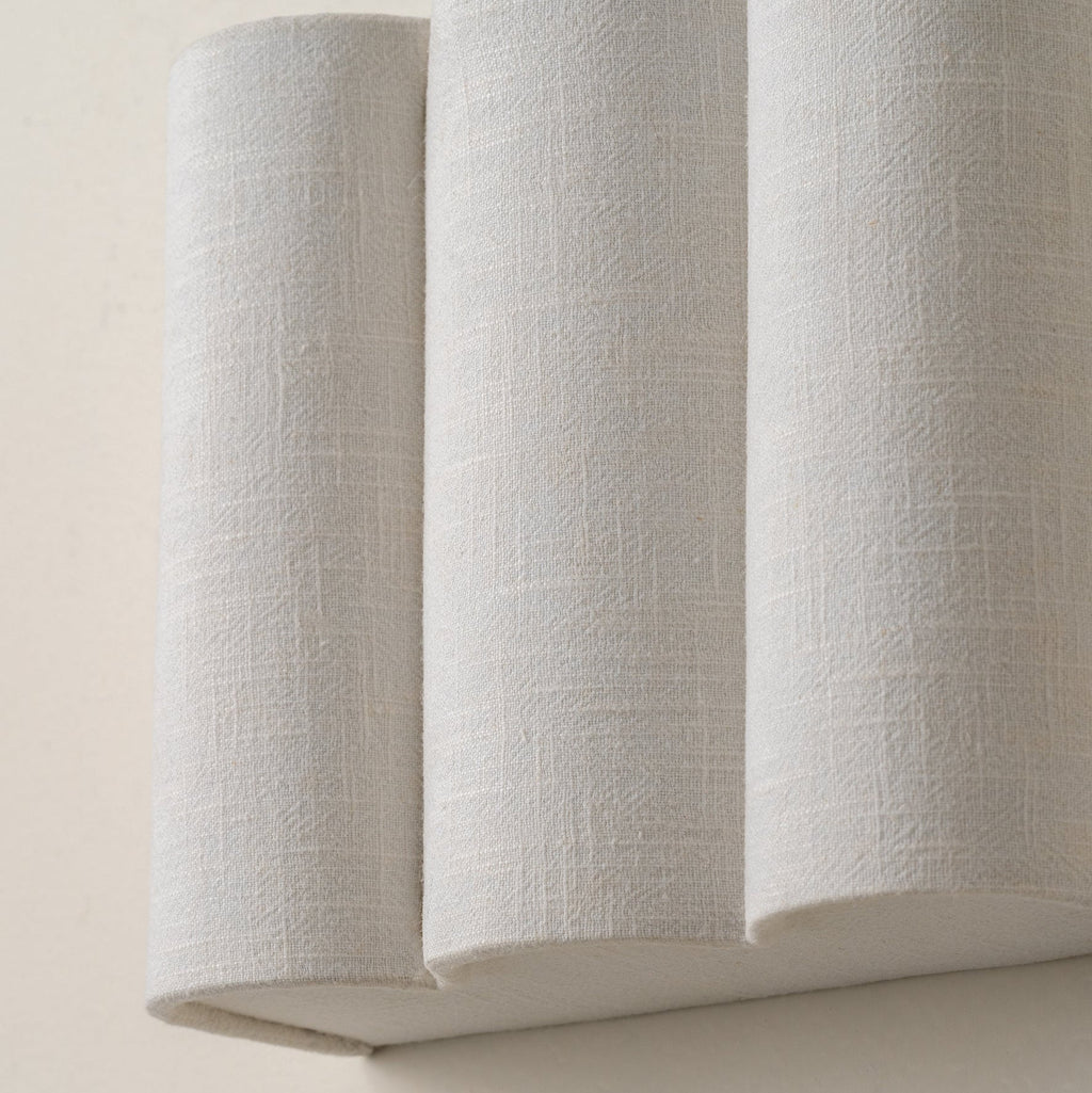 LinenWave | Elegant Natural Linen Wall Sconce Light Fixture 3