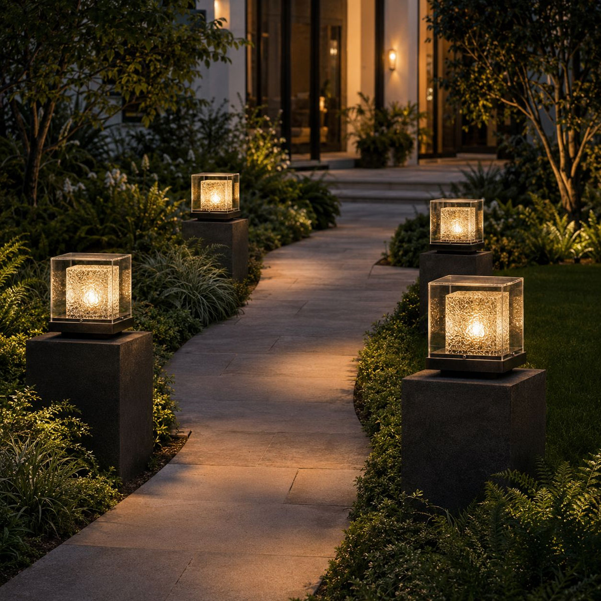 Outdoor Post Cap Light | Double Wall Pillar Lantern, IP65 Steel