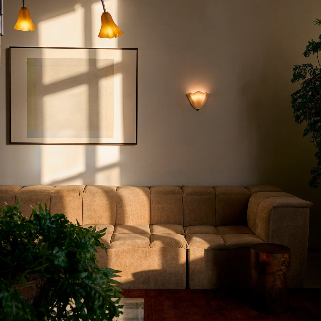 LuminaraShell | Elegant Vintage Stained Glass Wall Sconce Light 3