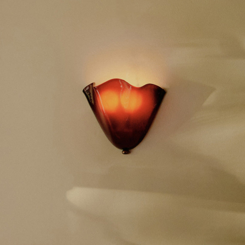 LuminaraShell | Elegant Vintage Stained Glass Wall Sconce Light 7