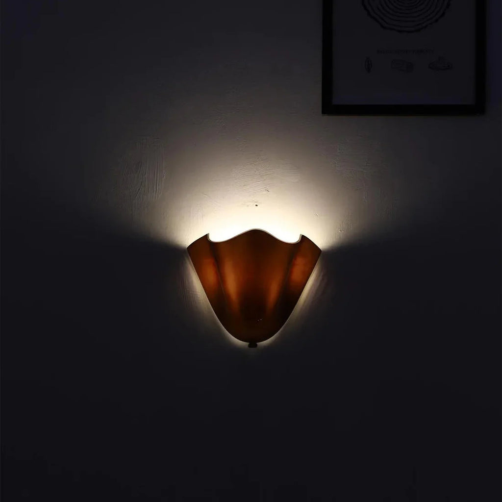 LuminaraShell | Elegant Vintage Stained Glass Wall Sconce Light 8