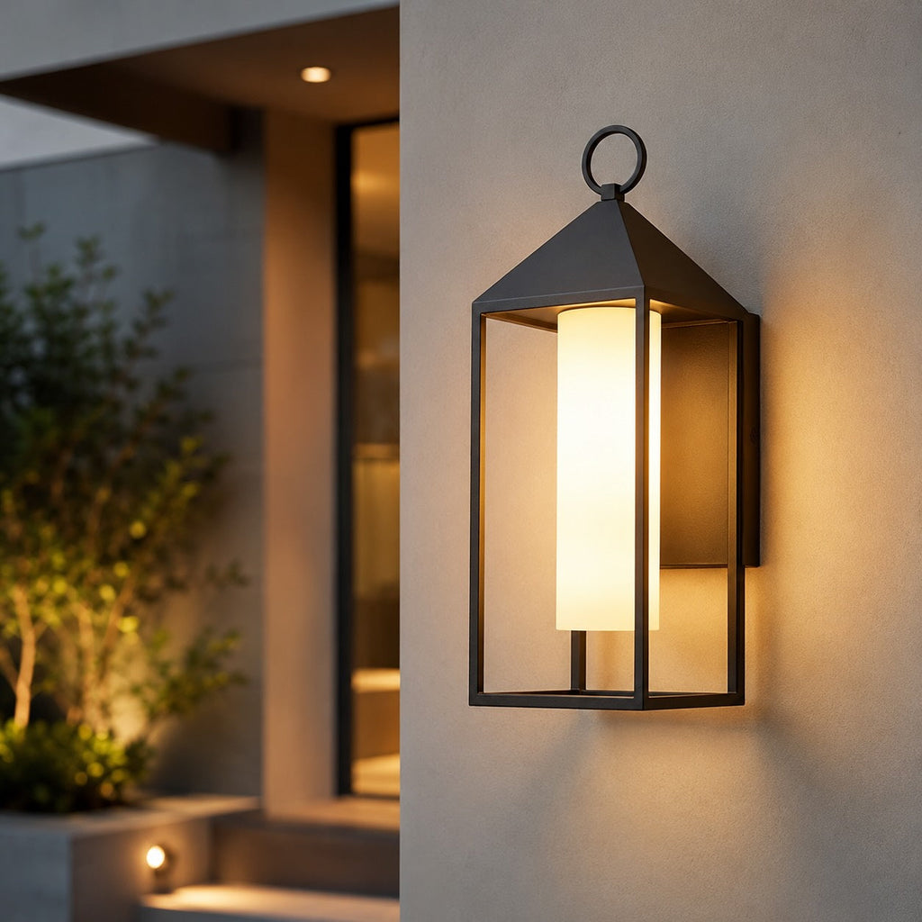 LuminaraStone | Elegant Modern Rustic Outdoor Wall Lantern Light 1