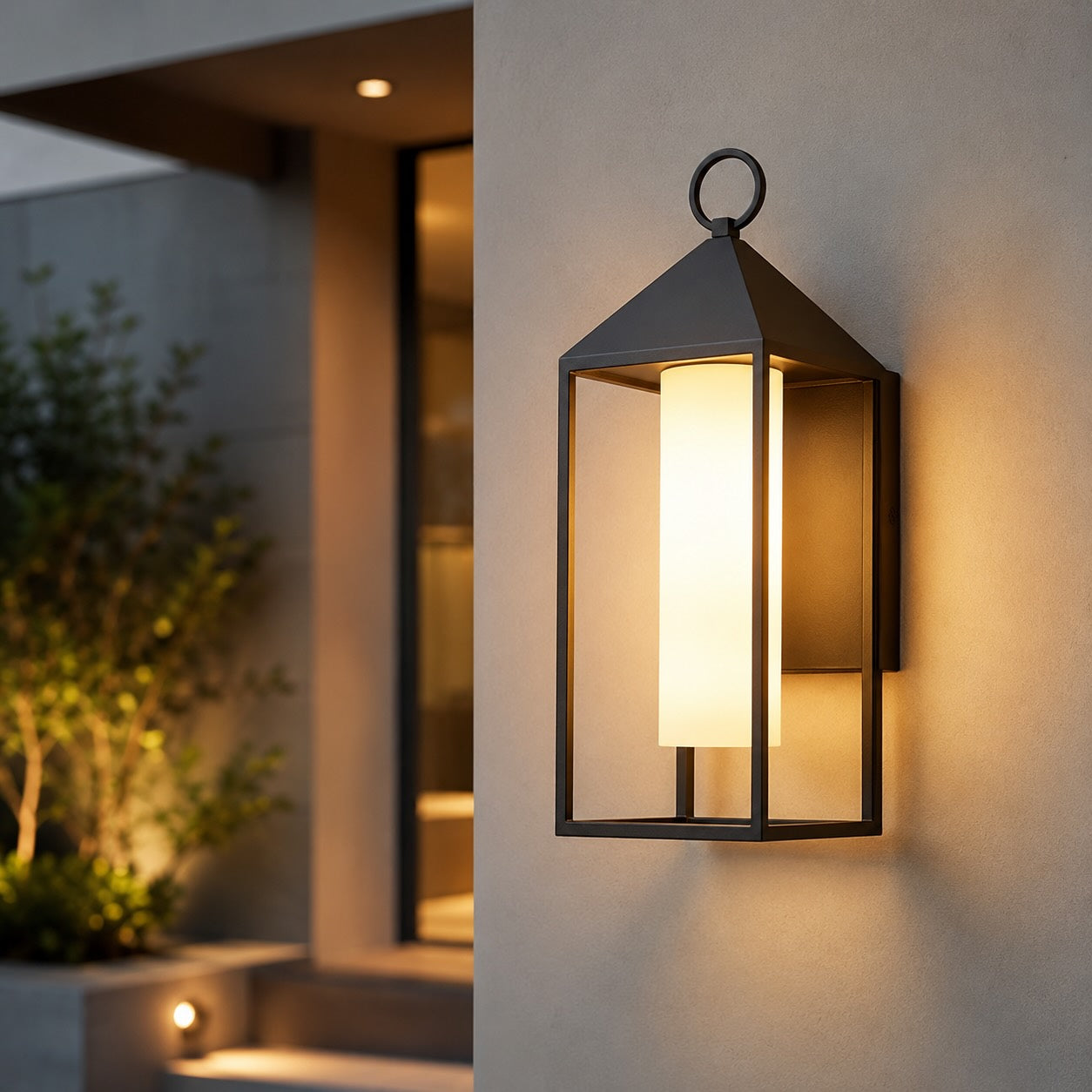 LuminaraStone | Elegant Modern Rustic Outdoor Wall Lantern Light 1
