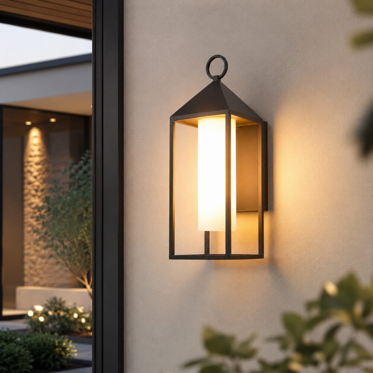 LuminaraStone | Elegant Modern Rustic Outdoor Wall Lantern Light 2