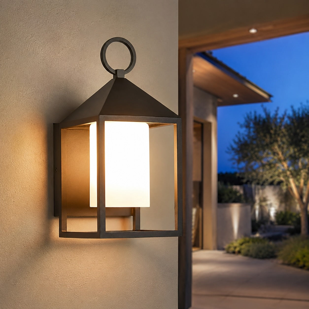 LuminaraStone | Elegant Modern Rustic Outdoor Wall Lantern Light 4