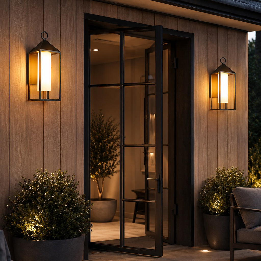 LuminaraStone | Elegant Modern Rustic Outdoor Wall Lantern Light 6