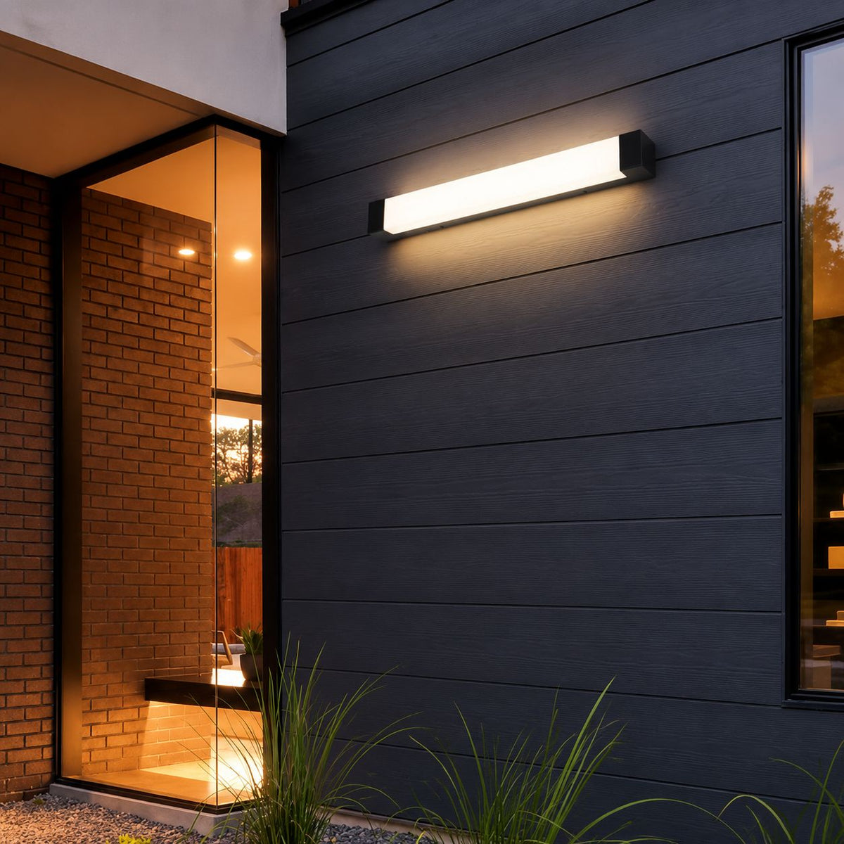 Luminara | Sleek Modern Metal Outdoor Wall Lamp for Versatile Spaces