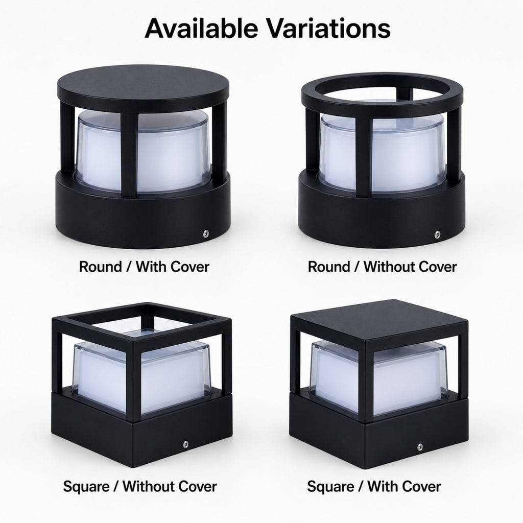 Luminara | Sleek Waterproof Aluminum Outdoor Pillar Light