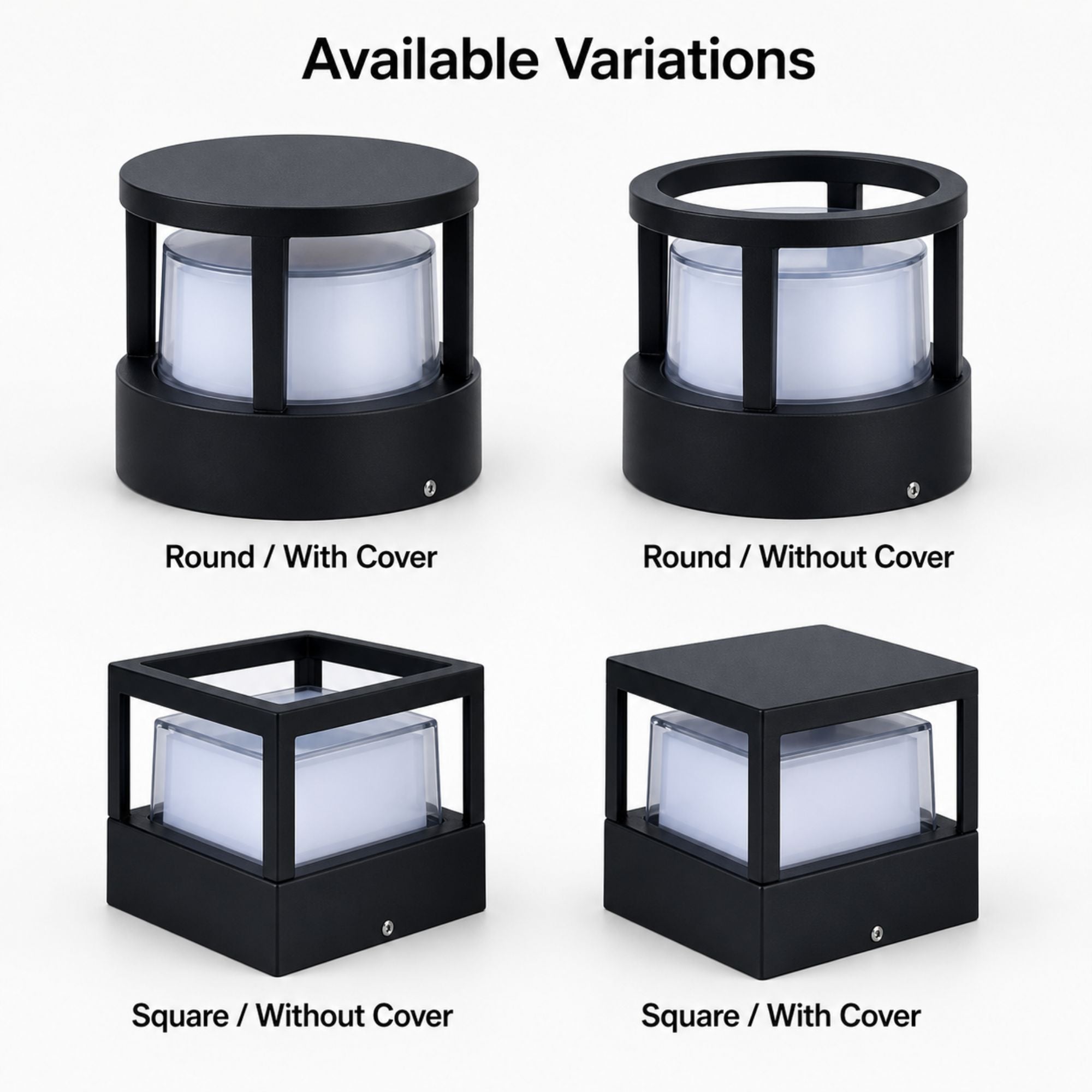 Luminara | Sleek Waterproof Aluminum Outdoor Pillar Light