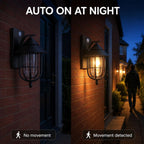 Auto on at night graphic comparing no movement with movement detected