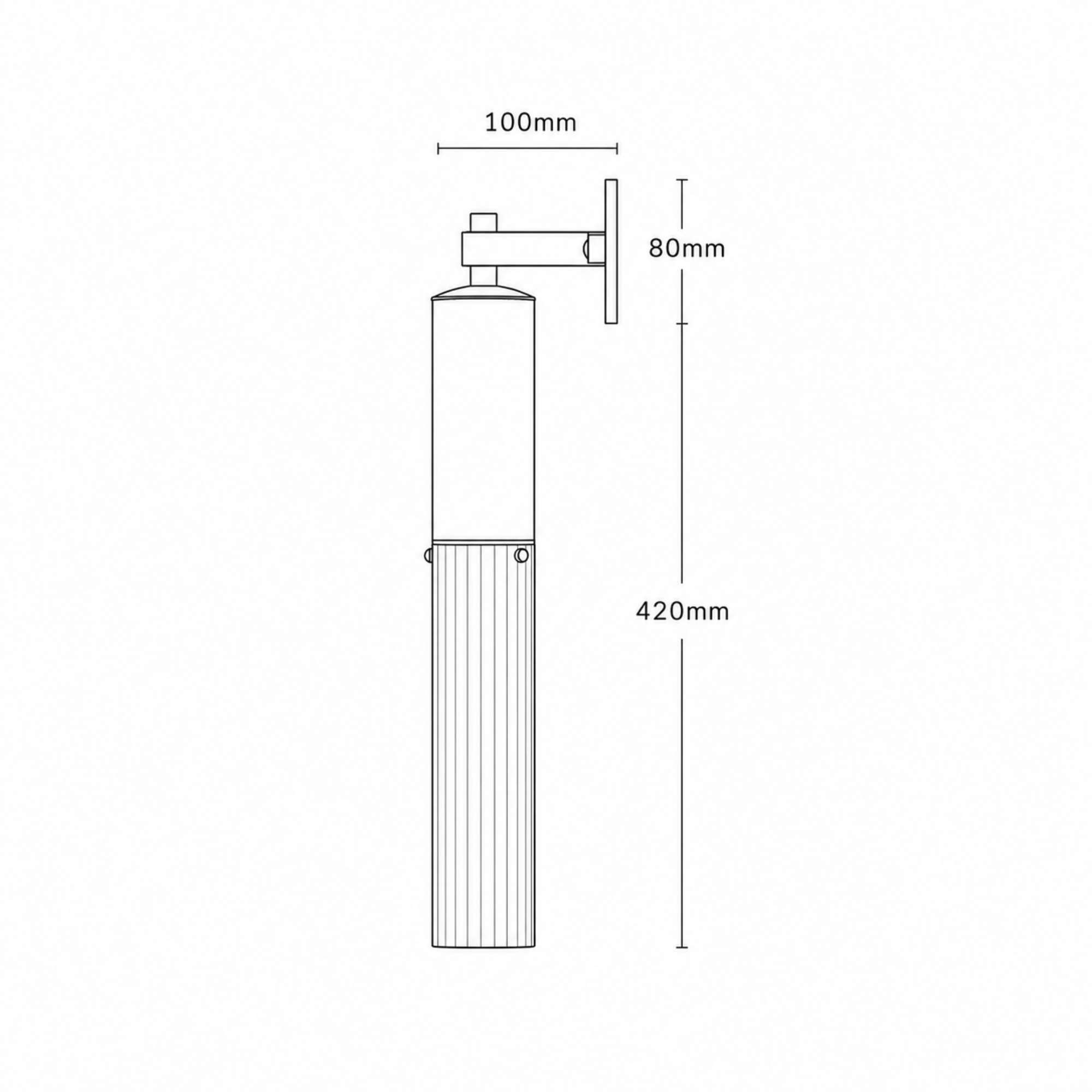 FlumeLight | Elegant Contemporary Brass Reeded Glass Wall Sconce