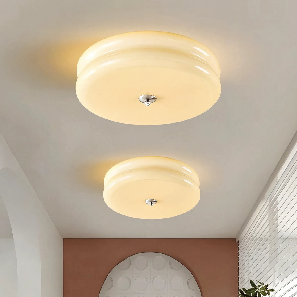 Luminara | Chic Modern Round Glass Flush Mount Ceiling Light 1