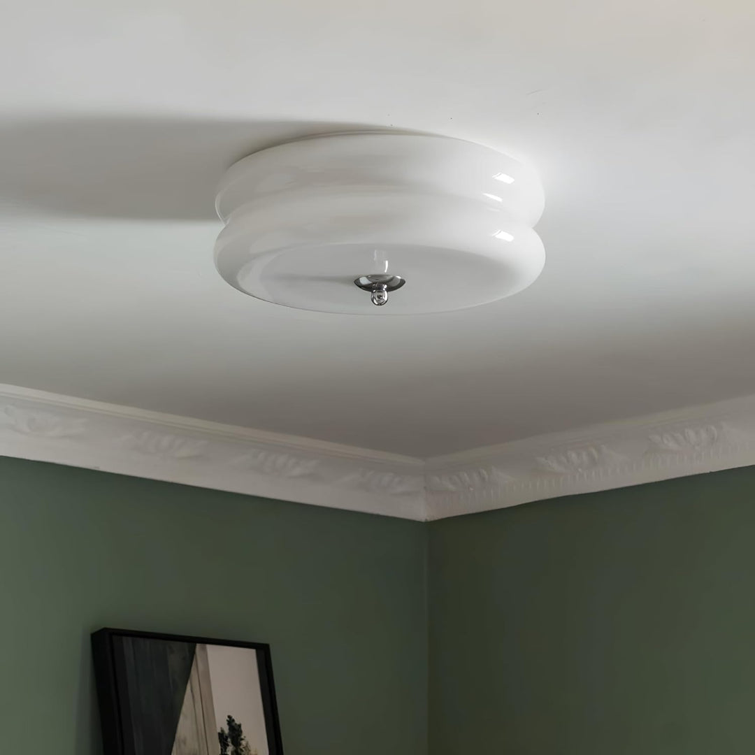 Luminara | Chic Modern Round Glass Flush Mount Ceiling Light 6