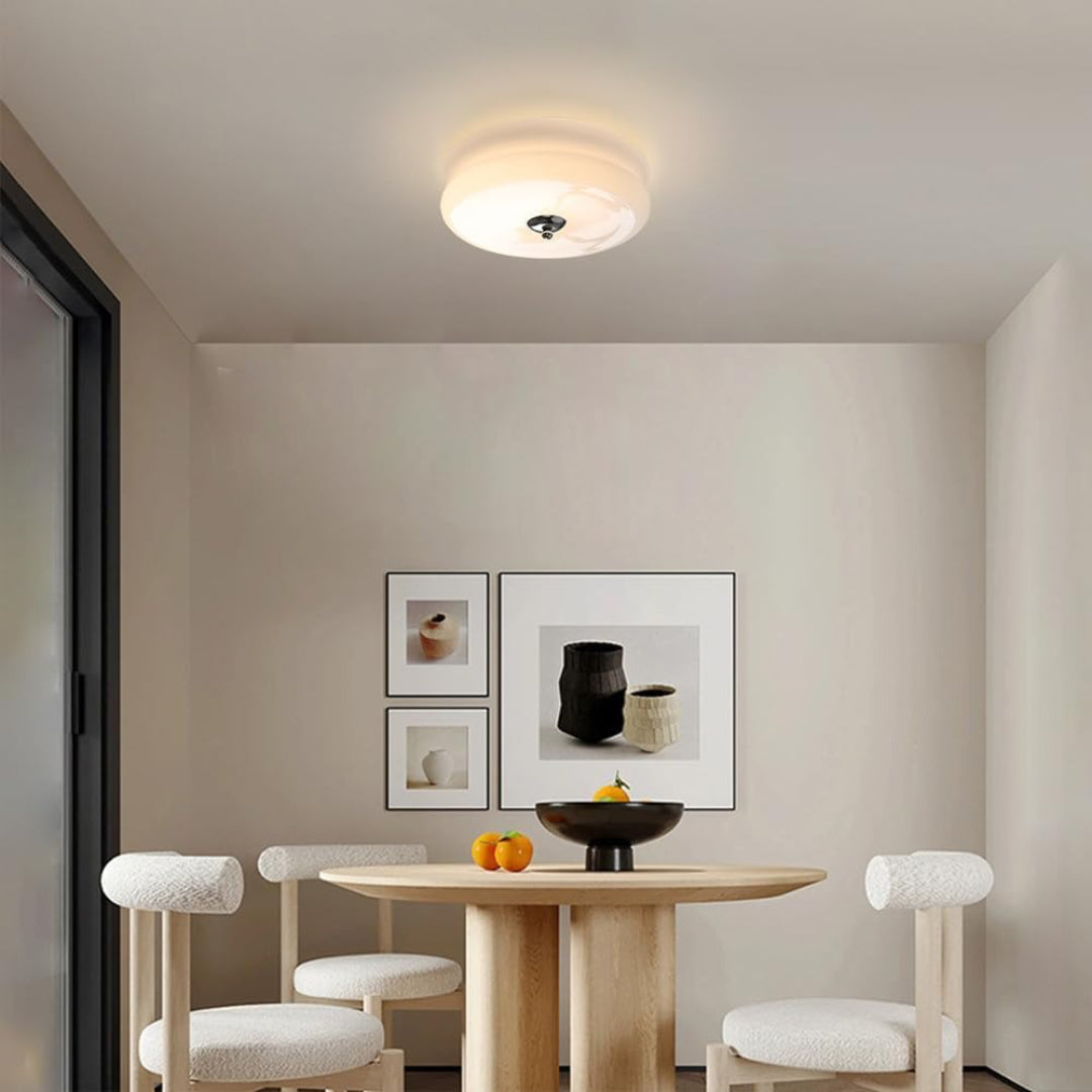 Luminara | Chic Modern Round Glass Flush Mount Ceiling Light 8