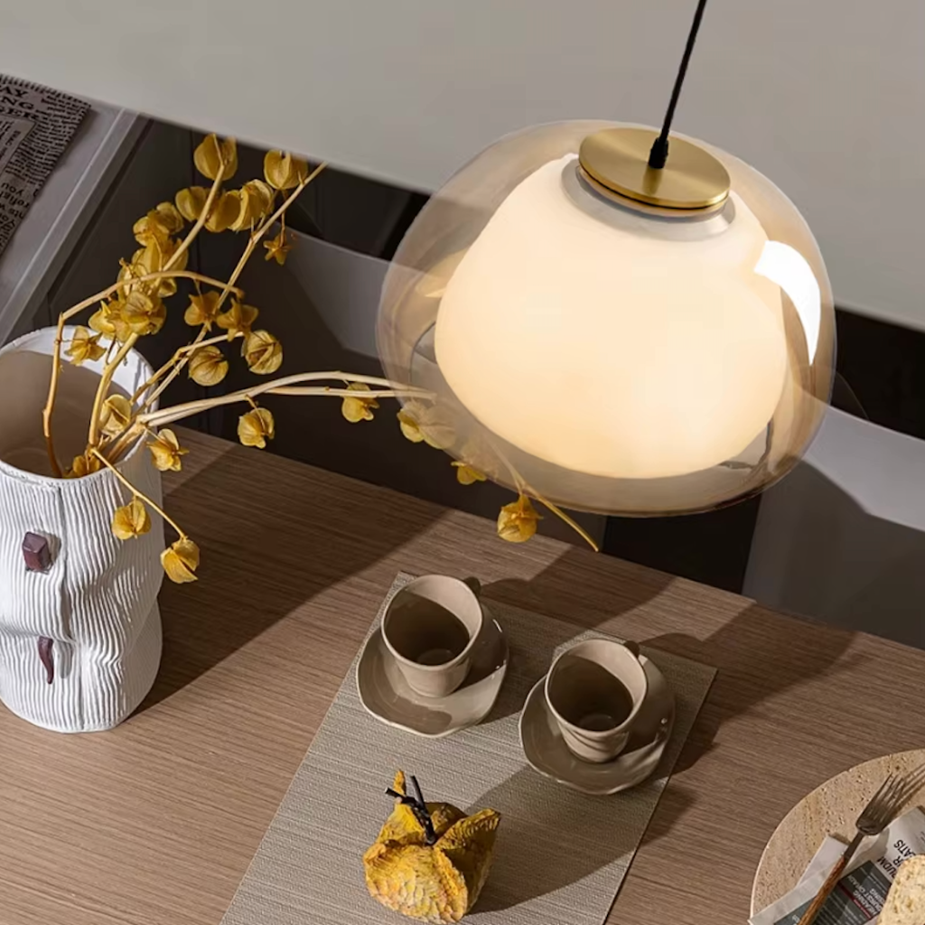 Luminara | Elegant Adjustable Glass Dome Kitchen Pendant Light Fixture 7