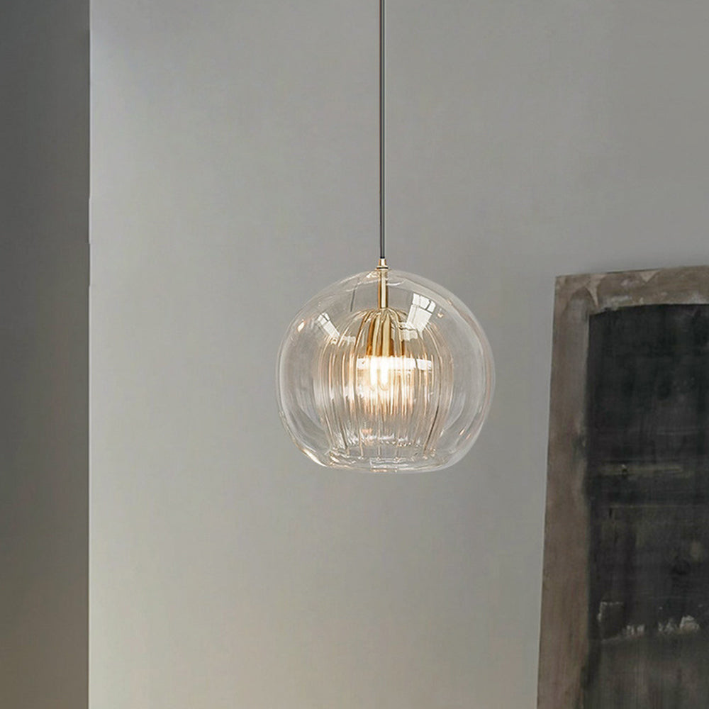 Luminara | Elegant Amber Glass Kitchen Pendant Lighting Fixture 0
